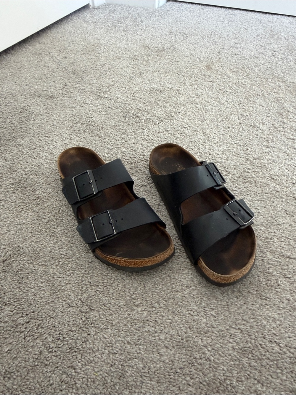 Women’s black Birkenstocks